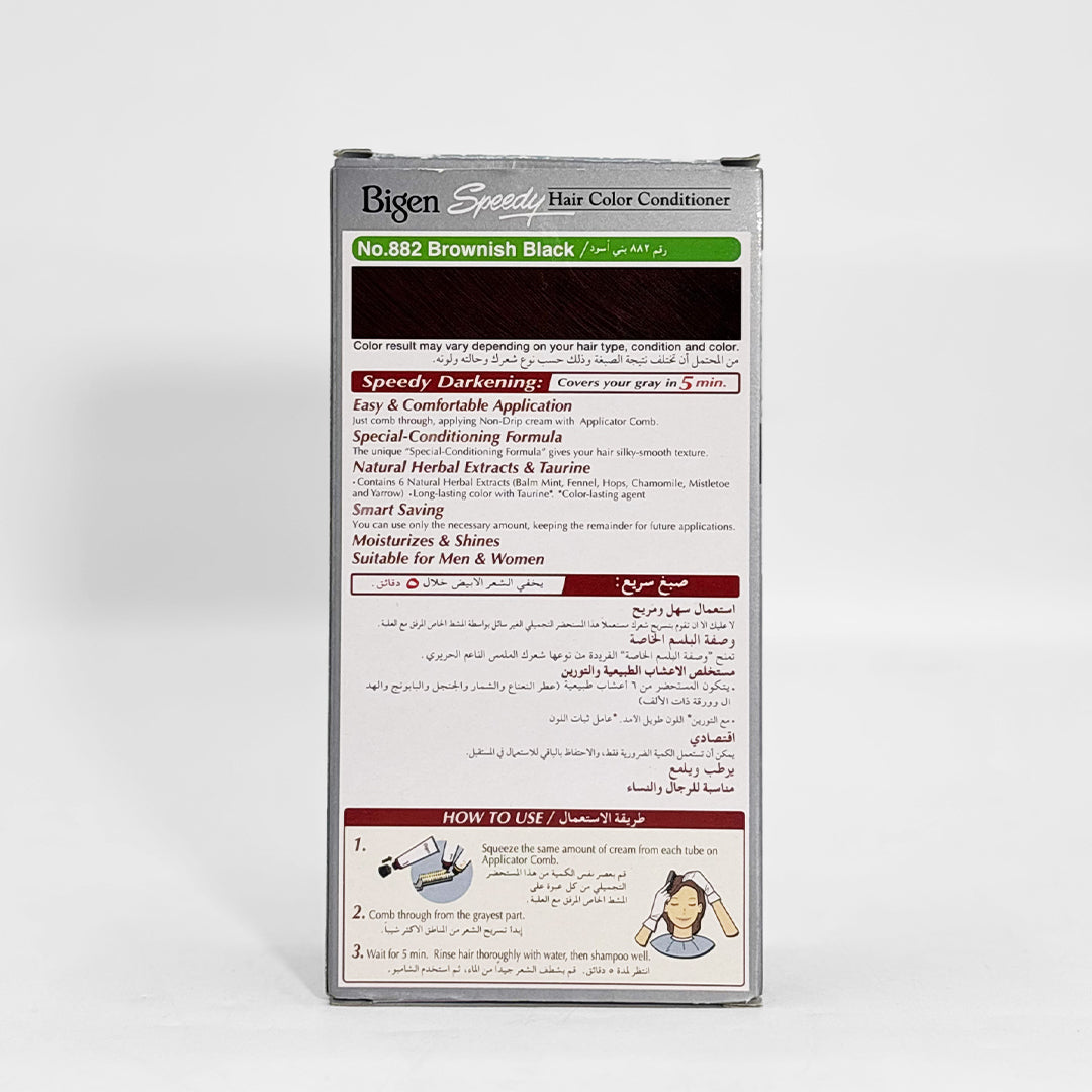 Bigen Speedy Hair Color Conditioner--Brownish-Black